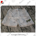 adjustable belt white grey stripe shorts